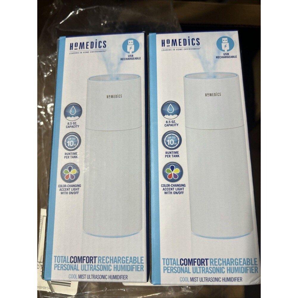 Homedics Set Of 2 Portable Ultrasonic Humidifiers